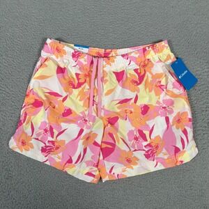 Columbia Shorts Womens Small Pink Orange Floral Sandy River‎ Outdoor 5" New